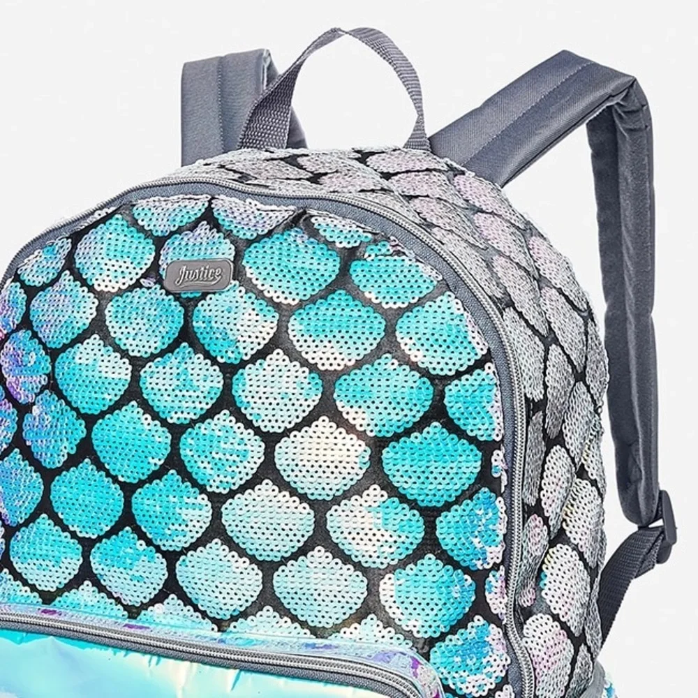 Justice Flip Sequins Mermaid Backpack initial C